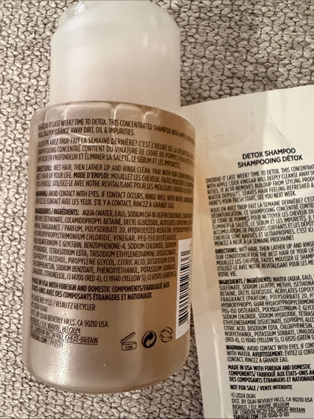 OUAI Detox Shampoo - 3 fl oz - BRAND NEW, NEVER USED!! hair beauty treatment - Picture 5 of 7